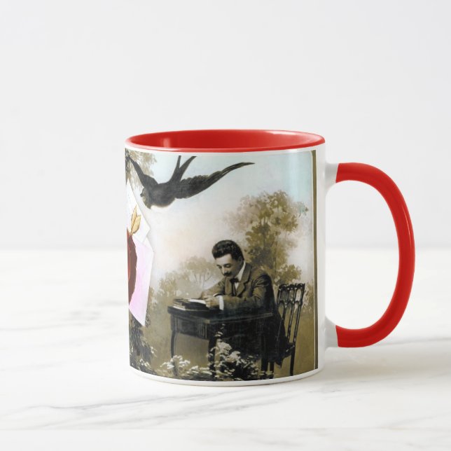 TAZA CARTA DE VALENTINA ROMÁNTICA, SELLO DE CERA ROJA (Derecha)
