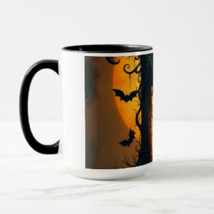 Taza Carta N de Halloween con una sola lágrima