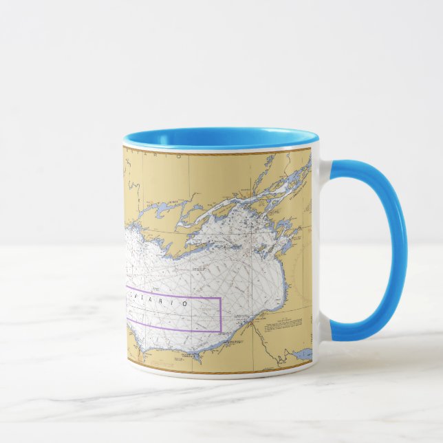 Taza Carta náutica del lago Ontario (Derecha)