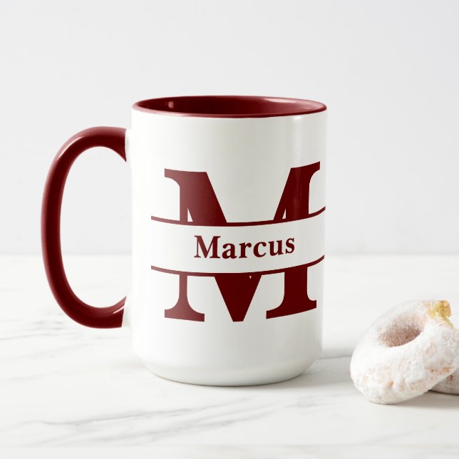 Taza Carta personalizada y mug de nombre (Con donut)