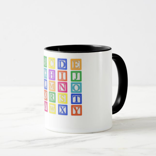 Taza Cartas de bloque (Anverso derecho)