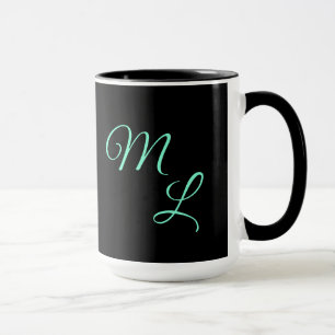 Taza Cartas de gracia sobre un negro