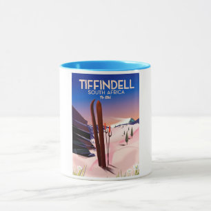 Taza Cartel de esquí de Tiffindell Sudáfrica