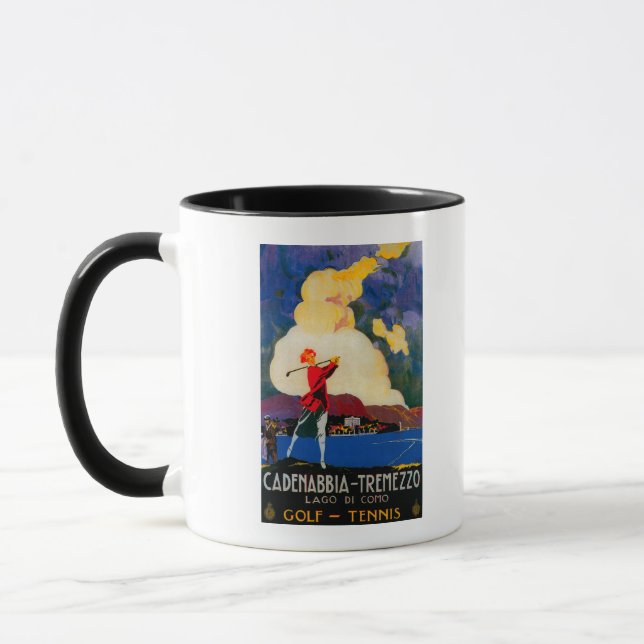 Taza Cartel de la época CadenabbiaTremezzoEurope (Izquierda)