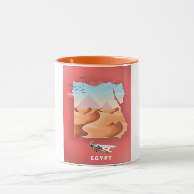 Taza Cartel de viaje a Egipto (Centro)