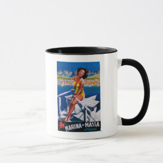 Taza Cartel de viaje de Massa Marina