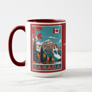 Taza Cartel de viaje de personalizado Text Canada