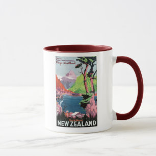 Taza Cartel de viaje de South Island New Zealand