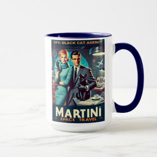 Taza Cartel de viaje espacial Martini SP5: Agencia Blac