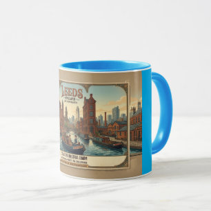 Taza Cartel de viaje vintage Leeds Inglaterra