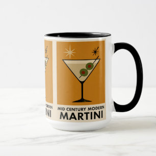 Taza Cartel estilo moderno de mediados de siglo Martini