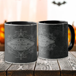 Taza Cartel oscuro decorativo Banner Brujas Calcula Hal