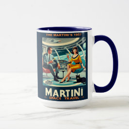 Taza Carteles de viaje espaciales de Martini de The Mar