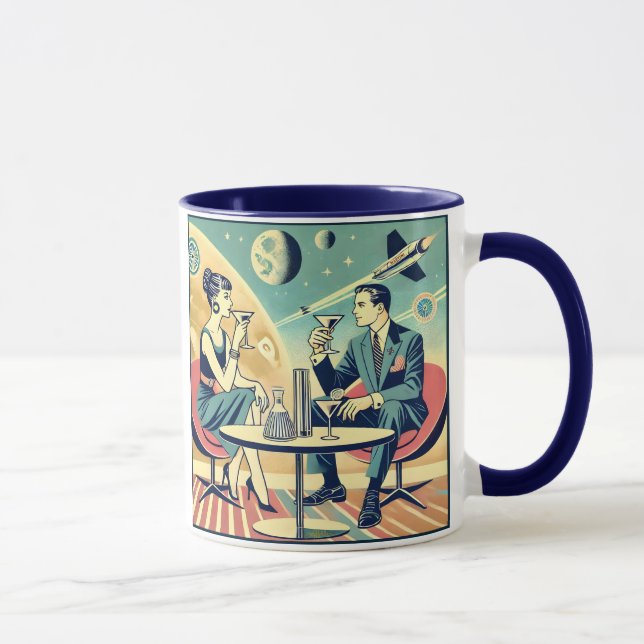 Taza Carteles de viajes espaciales de Martini (Derecha)