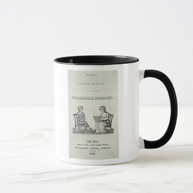Taza Cartilla cherokee, 1845 (grabado) (Derecha)