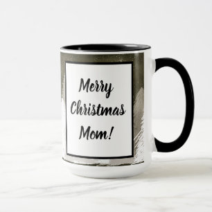 Taza Cartón de pinos blancos y grises cubiertos de niev
