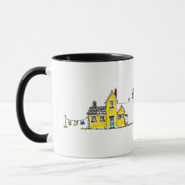 Taza Casa Amarilla Con Lavandería