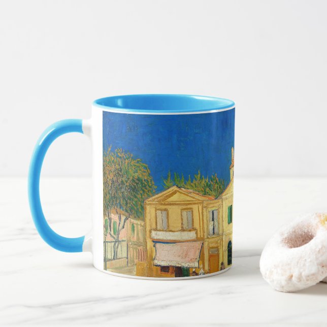 Taza Casa amarilla de Vincent Van Gogh (Con donut)