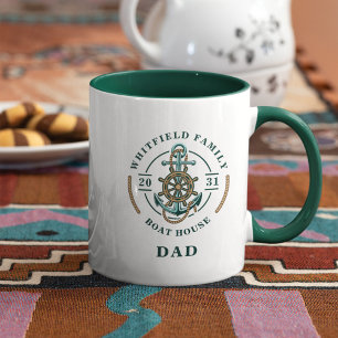 Taza Casa de Barcos Ancla Rueda de Barco Año Est Person