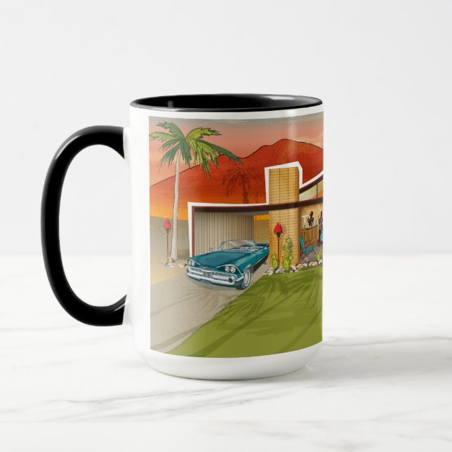 Taza Casa de Fiestas Tiki de Mediados del Siglo (Izquierda)