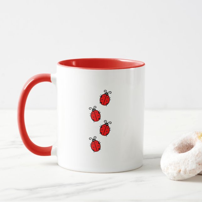 Taza Casa De La Oficina LadyBug Personaliza Destiny'S (Con donut)