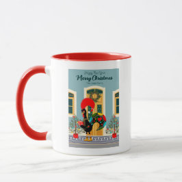 Taza Casa de Navidades portugueses con saludos de gallo