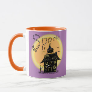 Taza Casa Embrujada Halloween Neon Espeluznante