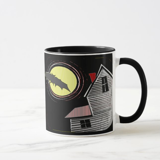 Taza Casa embrujada Luna llena y Bat (Derecha)