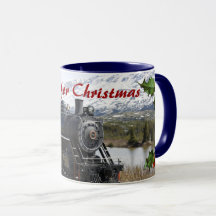 Casa en el tren para Navidades Mug