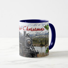 Taza Casa en el tren para Navidades Mug