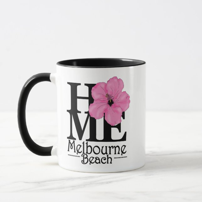 Taza CASA Melbourne Beach Pink Hibiscus 11oz (Izquierda)