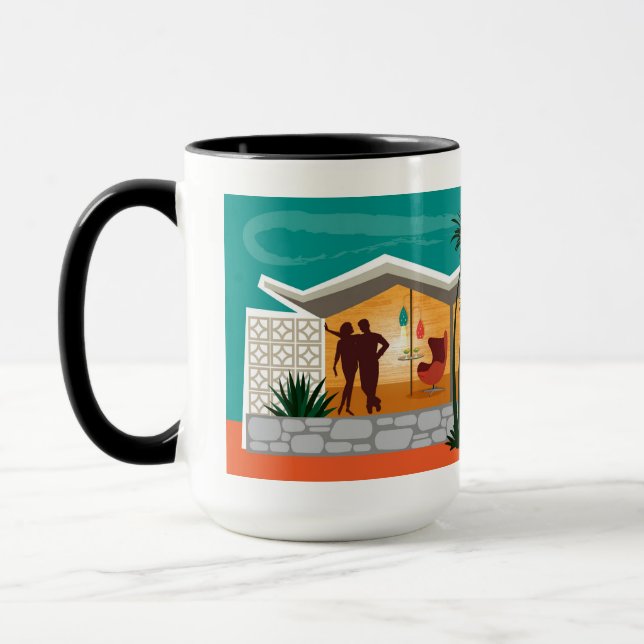 Taza Casa moderna con techo de placas plegadas de media (Izquierda)