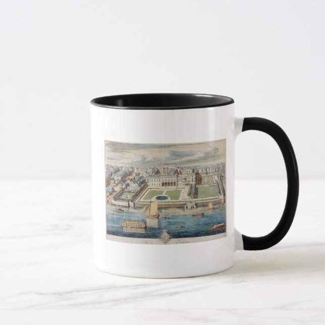 Taza Casa vieja de Somerset en el filamento, grabado (Derecha)