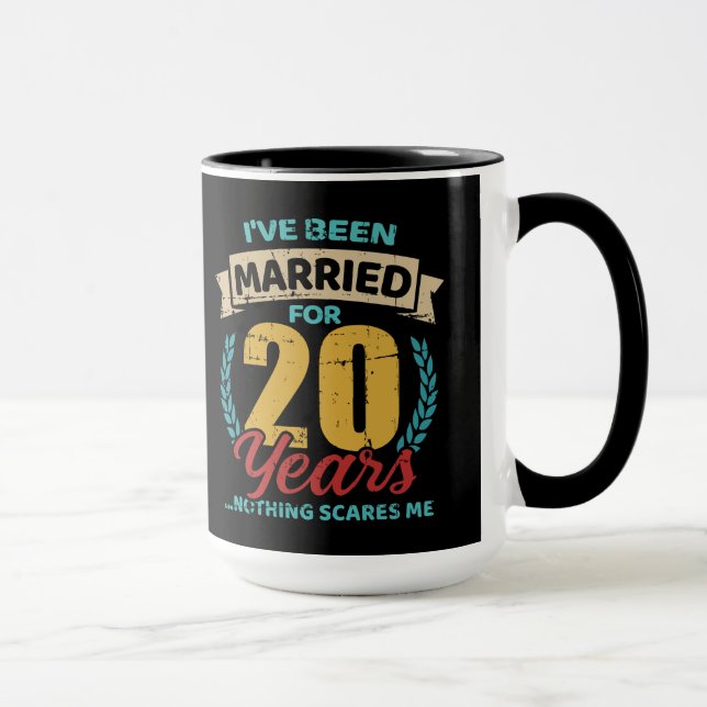 Taza Casado por 20 años 20º aniversario de boda (Derecha)