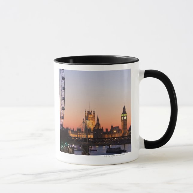Taza Casas del parlamento y del ojo de Londres (Derecha)