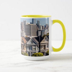 Taza Casas victorianas pintadas en San Francisco