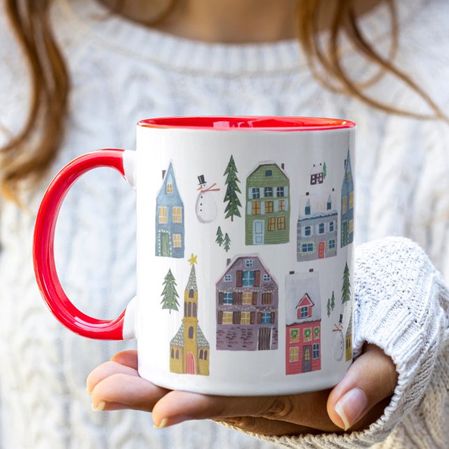 Taza Casas y refugios de esquí Navidades de invierno (Subido por el creador)