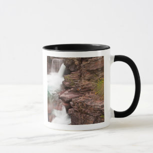Taza Cascada St Mary en el Parque Nacional Glaciar en