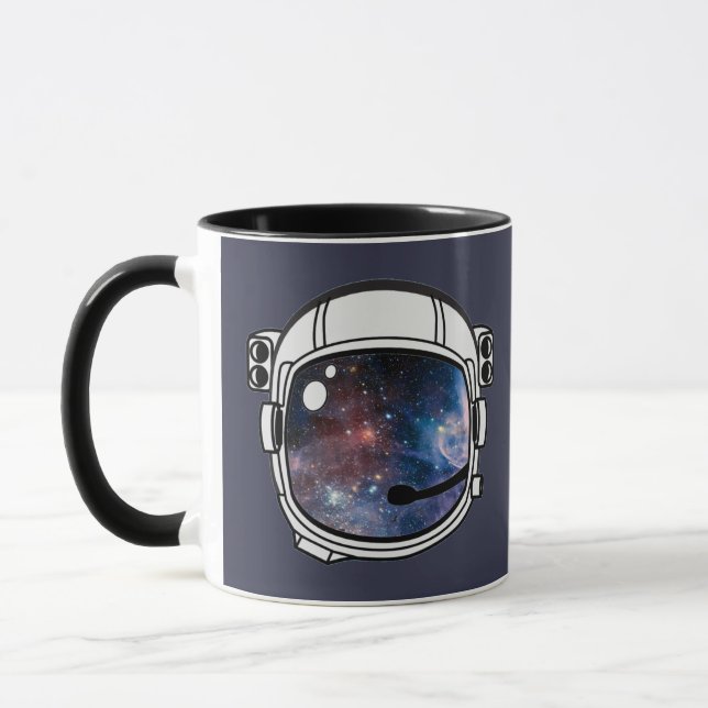 Taza Casco de astronauta espacial con dos tonos de café (Izquierda)