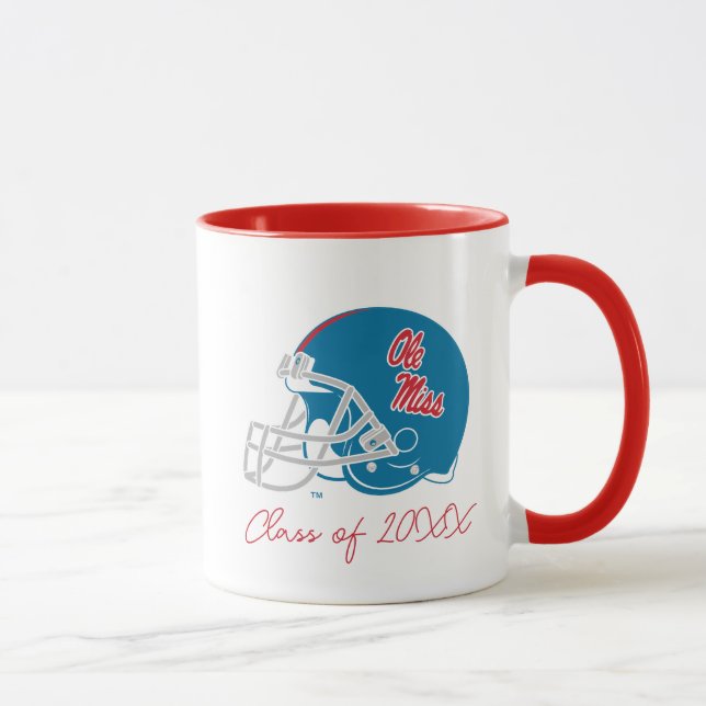 Taza Casco de fútbol Ole Miss | Azul claro (Derecha)