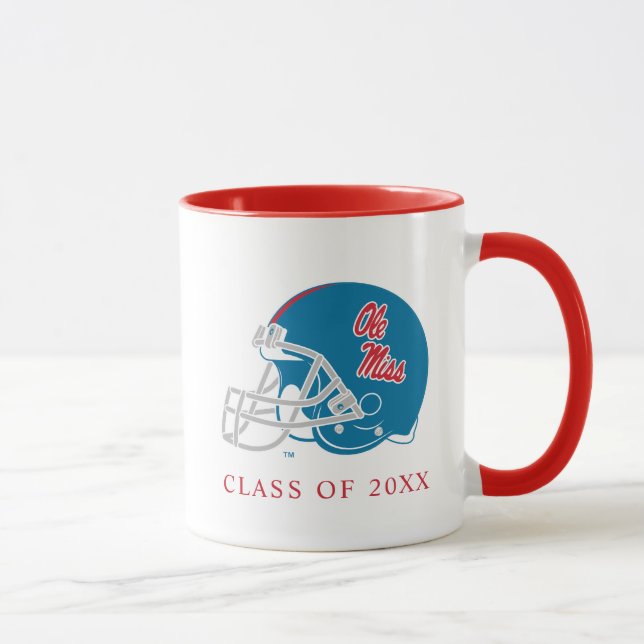 Taza Casco de fútbol Ole Miss | Azul claro (Derecha)