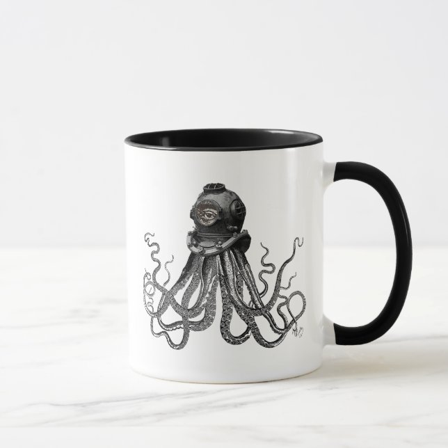 Taza Casco de Octopus y Buceo (Derecha)
