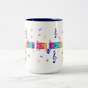 Taza casera dulce de los azules de Chicago