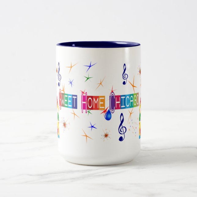Taza casera dulce de los azules de Chicago (Centro)