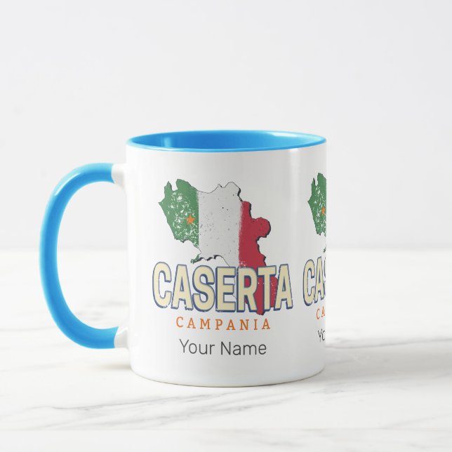Taza Caserta Italia Retro Campania Mapa de recuerdo de  (Izquierda)