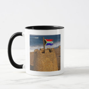 Taza Castillo de Arena Con Bandera de Sudáfrica, Umhlan