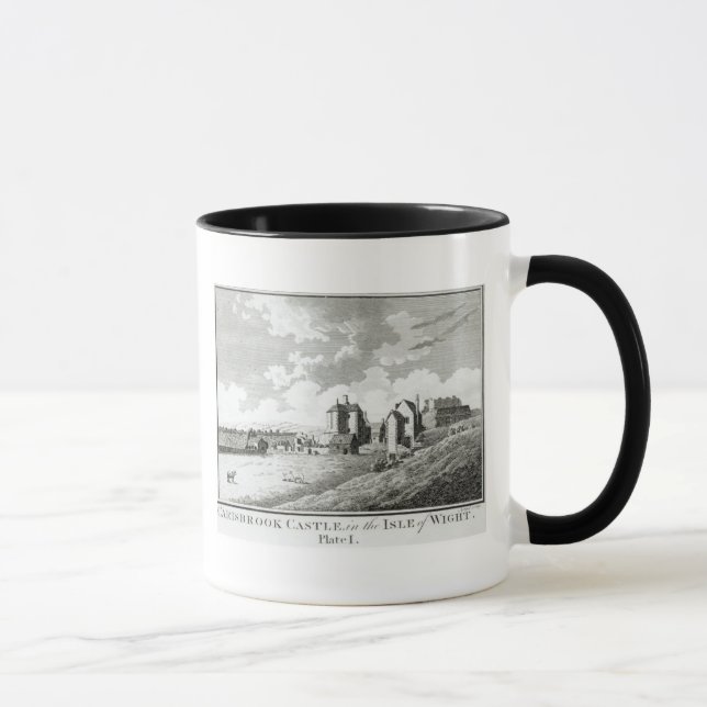 Taza Castillo de Carisbrook, isla del Wight, placa I (Derecha)