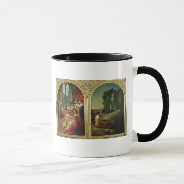 Taza Castillo de Kenilworth - pasado y presente, 1854 (Derecha)