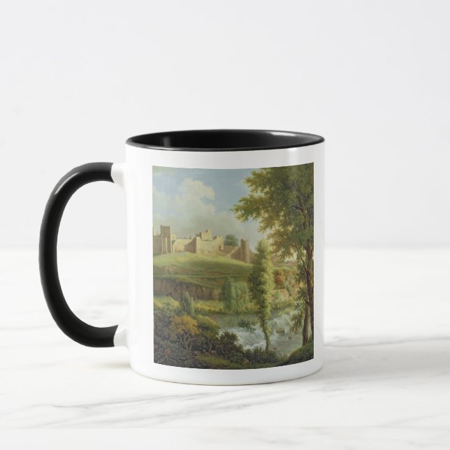 Taza Castillo de Ludlow con el vertedero de Dinham, del (Izquierda)
