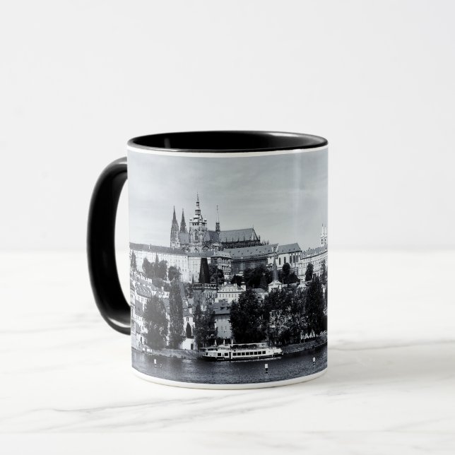 Taza Castillo de Praga Panorama, Puente Carlos, Checia (Anverso izquierdo)